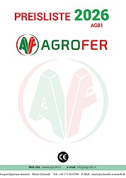 Neue AGROFER-Preisliste 2026 ab sofort verfügbar