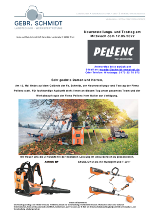 PELLENC - Neuvorstellungs- und Testtag
