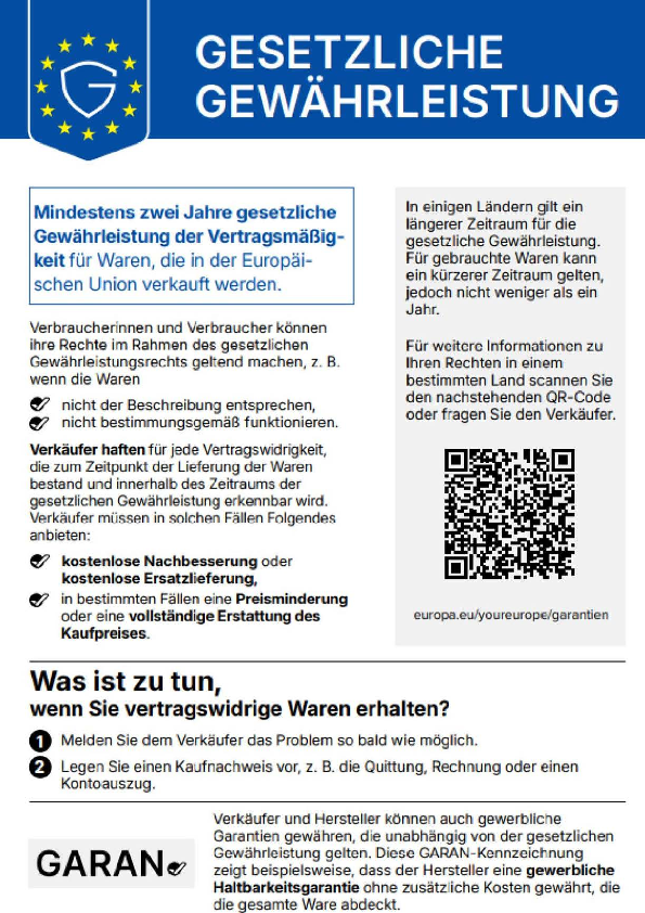 Gewährleistungs-Label